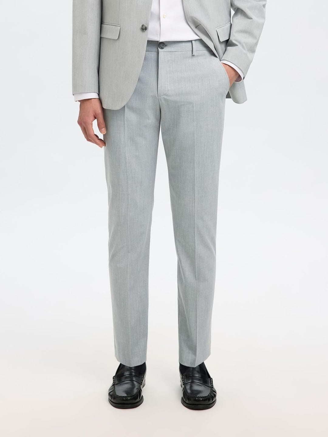 Selected Homme Male Hose 175 Slim fit, Light Grey Melange
