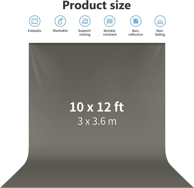 Neewer 3 x 3,6M PRO Photo Studio Premium Polyester Faltbarer Hintergrund Hintergrund für Fotografie,