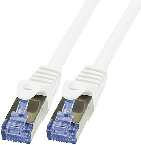 BIGtec LAN Kabel 50m Netzwerkkabel Ethernet Internet Patchkabel CAT.6a weiss Gigabit SFTP doppelt ge