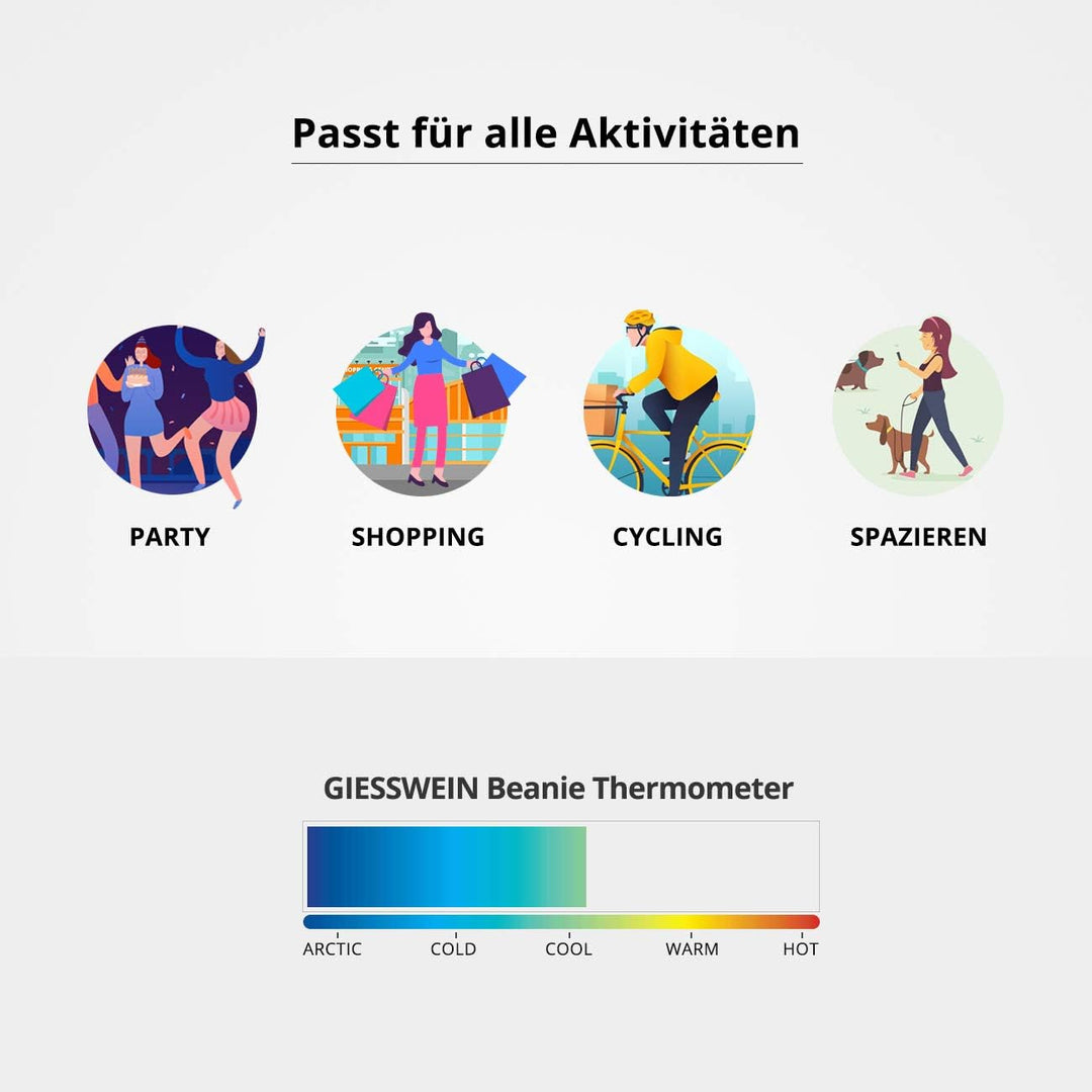 GIESSWEIN Beanie Kreuzeck - Merino-Mütze für Damen & Herren, Warme Strickmütze mit Fleece-Futter, Un
