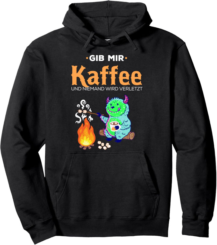 Lustiger Morgenmuffel Spruch Kaffee niemand wird verletzt Pullover Hoodie