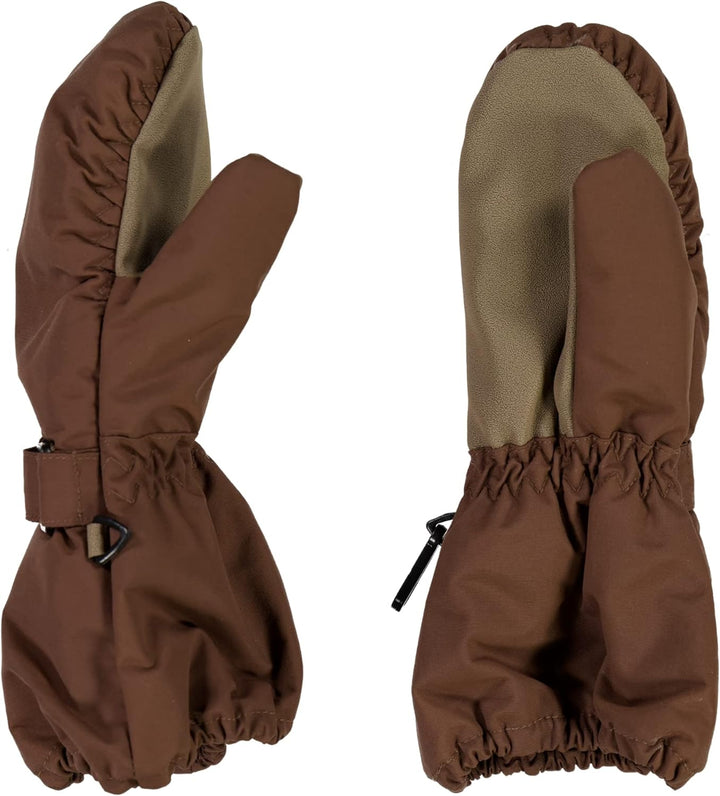 Wheat Unisex Kids Schneehandschuh wasserdicht Mittens Zipper Tech, Soil, S / 6-12mth
