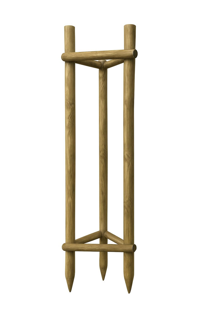 Baumstütze Komplettset Rankhilfe Baumpfahl ø 6cm Länge: 220 cm Pflanzenhalter 3 x Holzpfosten 3X Sch