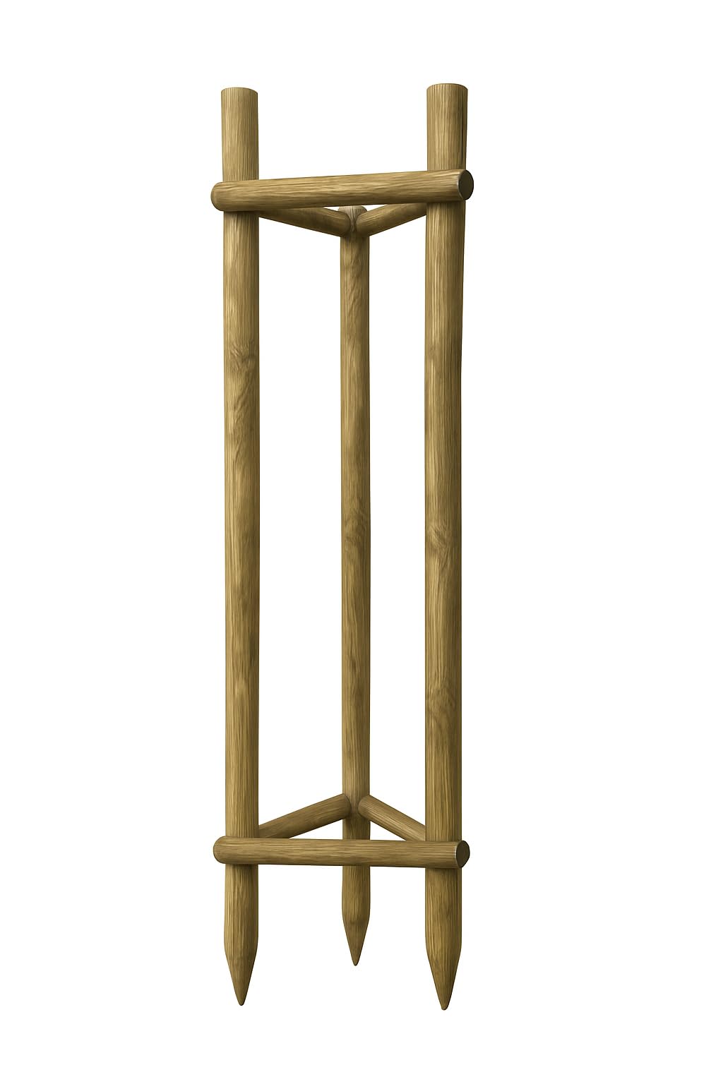 Baumstütze Komplettset Rankhilfe Baumpfahl ø 7cm Länge: 220 cm Pflanzenhalter 3 x Holzpfosten 3X Sch