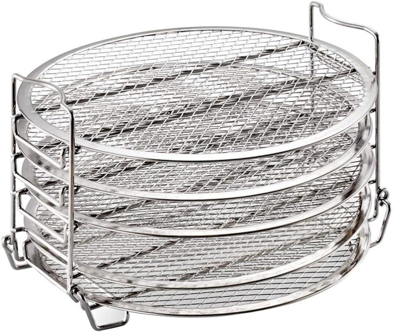 Hemoton Dehydrator Rack Edelstahl Dehydrator Ständer Grill Stand Air Fryer mit 5 Stapelbaren für Luf