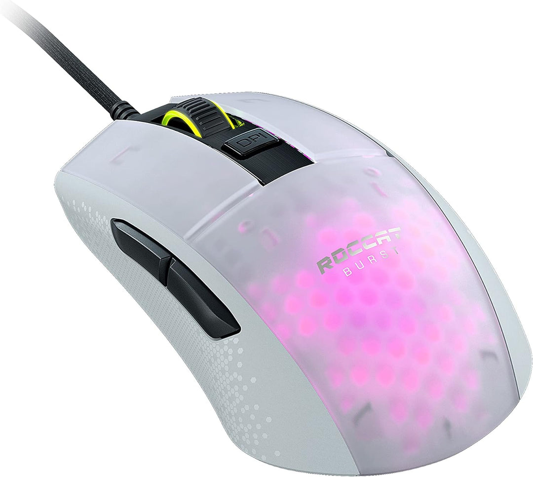 Roccat Burst Pro - Extrem leichte Optical Gaming Maus (hohe Präzision, Optischer Owl-Eye Sensor (100