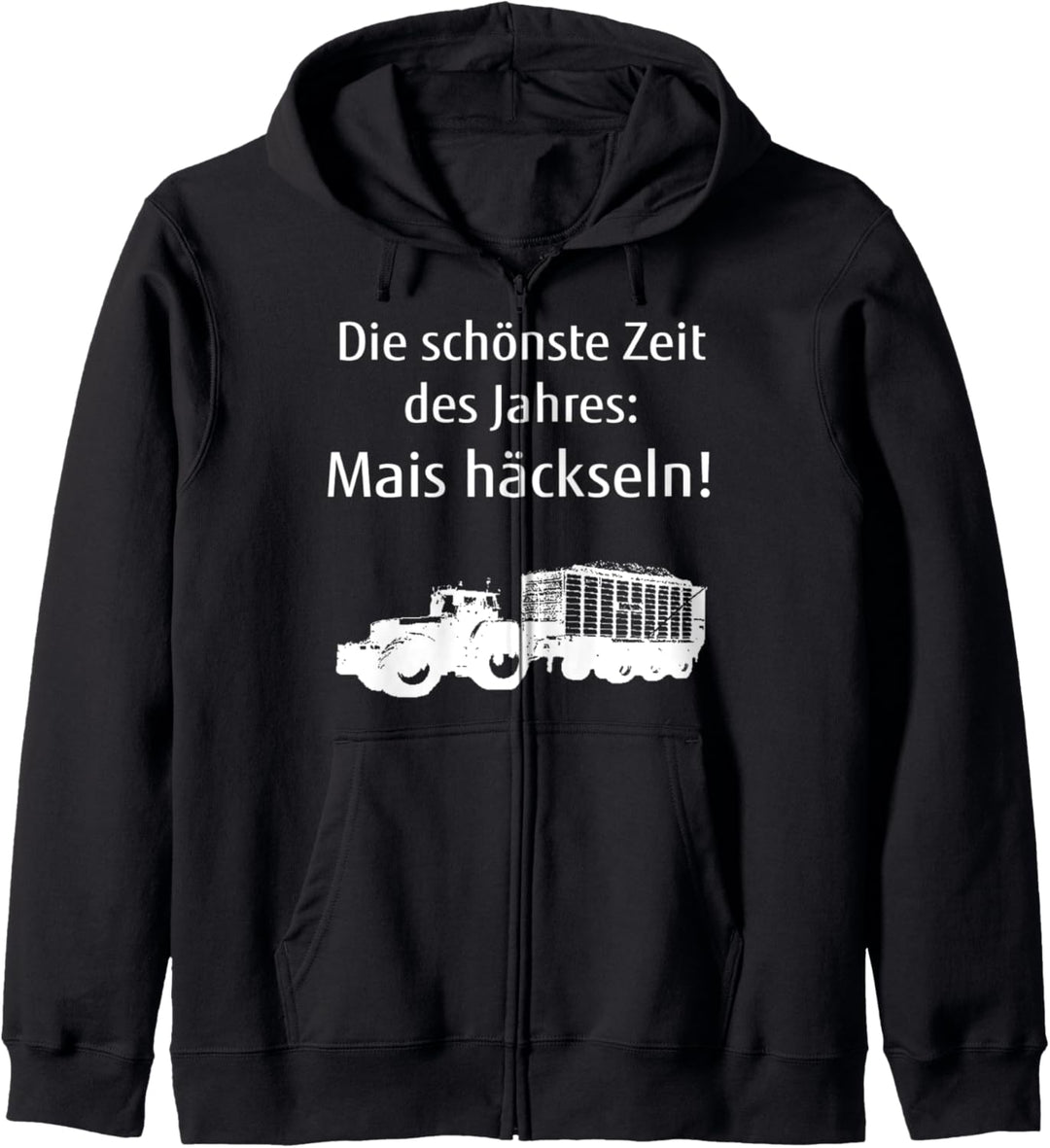 Mais häckseln Landwirt Bauer Lohnunternehmer Traktor Trecker Kapuzenjacke