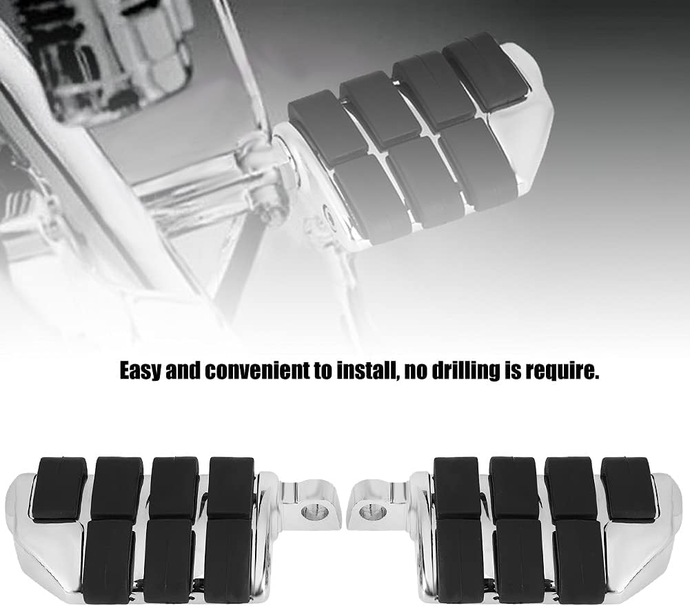 Highway Pegs Aluminium Chrom Fussrasten Fussrasten Trittbretter Refit Fusspedale Gummi Lion Paw Fuss