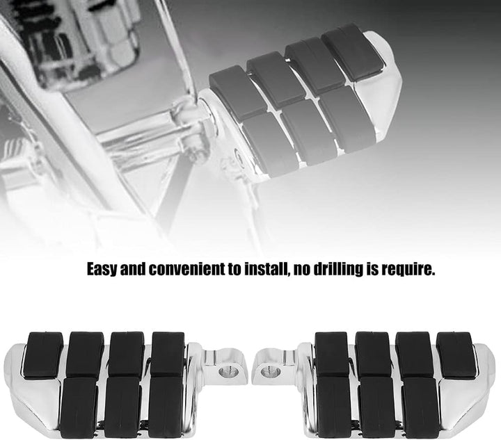 Highway Pegs Aluminium Chrom Fussrasten Fussrasten Trittbretter Refit Fusspedale Gummi Lion Paw Fuss