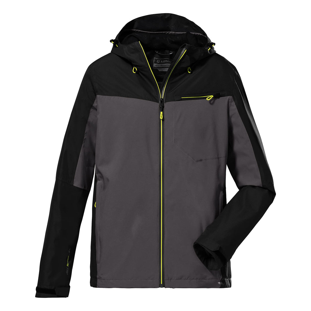Killtec Herren Kos 6 Mn Jckt Funktionsjacke/Outdoorjacke mit Kapuze, packbar S anthrazit, S anthrazi