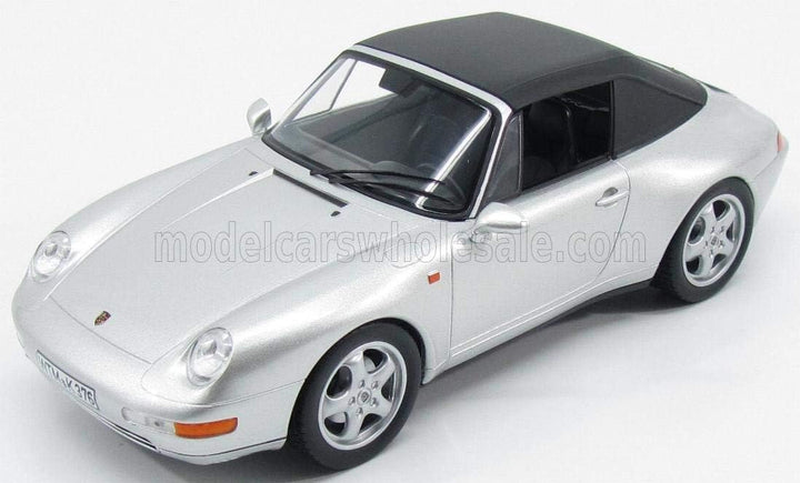 Norev Porsche 911 993 Cabriolet 1994 Silber Modellauto 187592 1:18