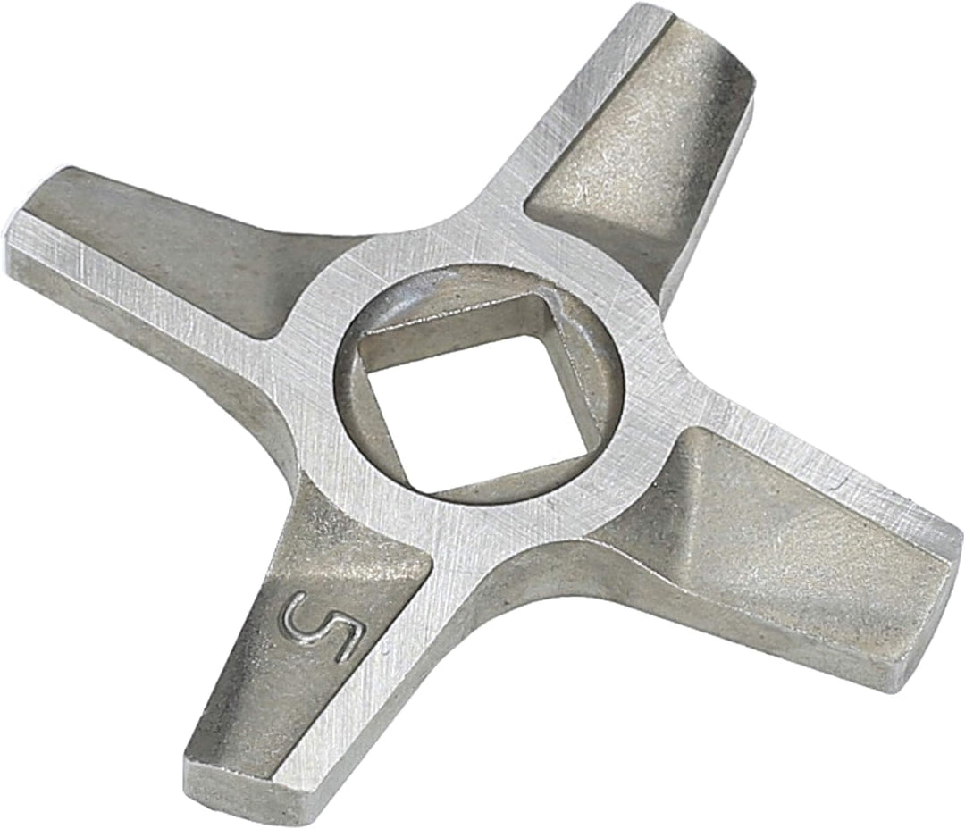 Wessper Lochscheibensatz für alle Fleischwolf Grössen 5 / 4MM + 8MM und 1 zweiseitiges Kreuzmesser -