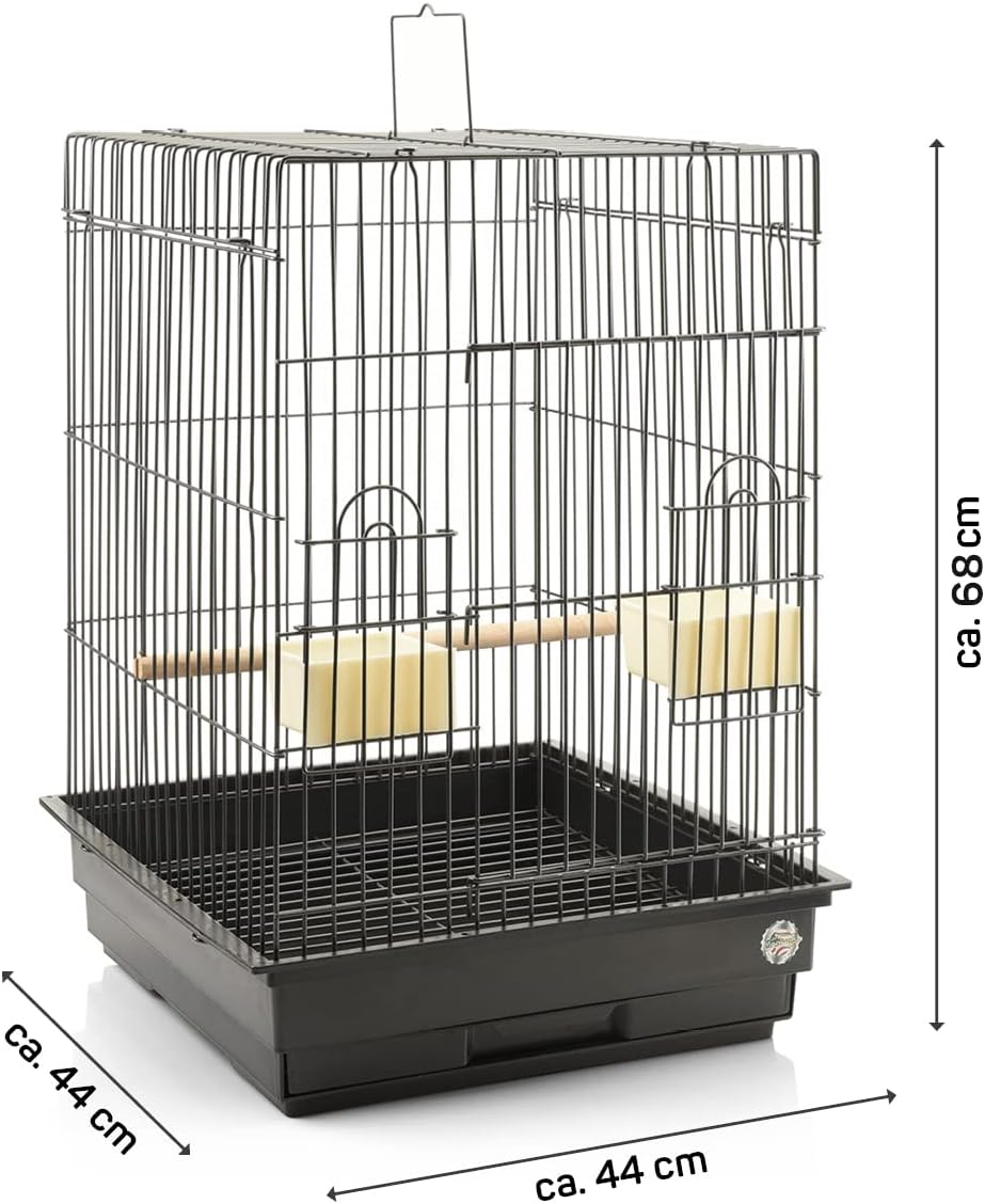 Montana Cages | Transportkäfig EOS ca. 44 x 44 x 68 cm Antik für Grosssittiche & Papageien, Vogelkäf