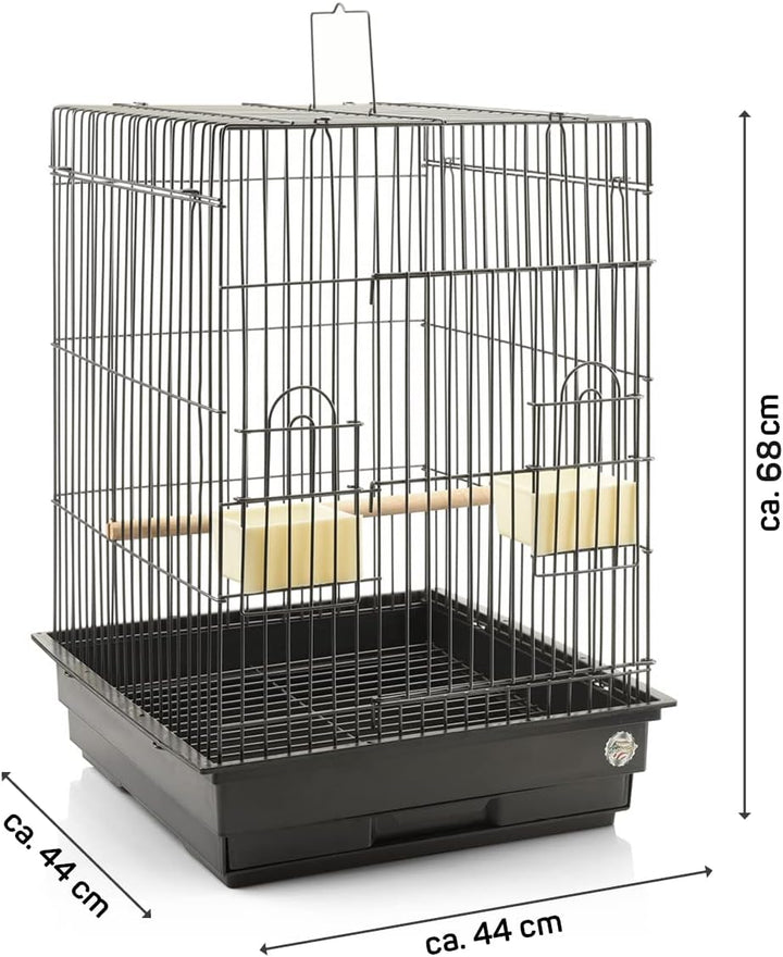 Montana Cages | Transportkäfig EOS ca. 44 x 44 x 68 cm Antik für Grosssittiche & Papageien, Vogelkäf