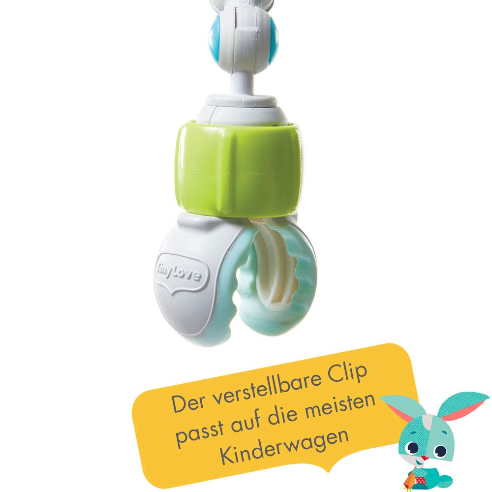 Tiny Love Sunny Stroll, Spielbogen mit interaktivem Rasselspielzeug, Flexibler Spielbogen für den Ki