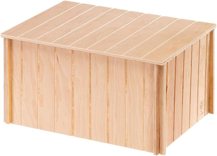 Ferplast Kaninchenhaus, Kaninchenkäfig Zubehör, mit Flachdach und Belüftungslöchern, im Bausatz, 37