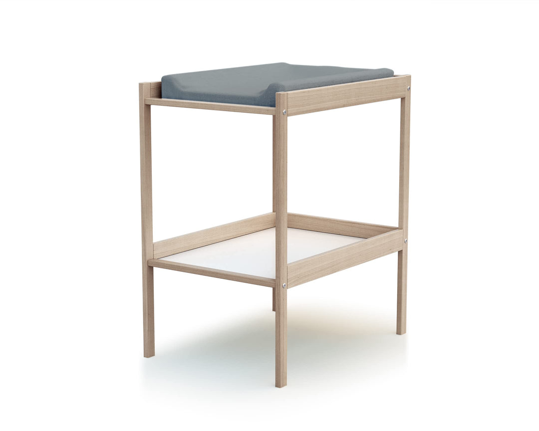 WEBABY - Wickeltisch 1 Regal Buche roh | 74 x 54 x 88 cm | Für 50x70 cm Matratze NICHT INBEGRIFFEN