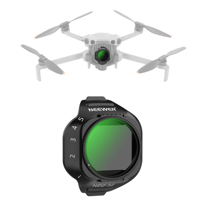 NEEWER Variabler ND Filter Kompatibel mit DJI Mini 5 Pro Drone, Snap On, Einstellbarer Graufilter (N