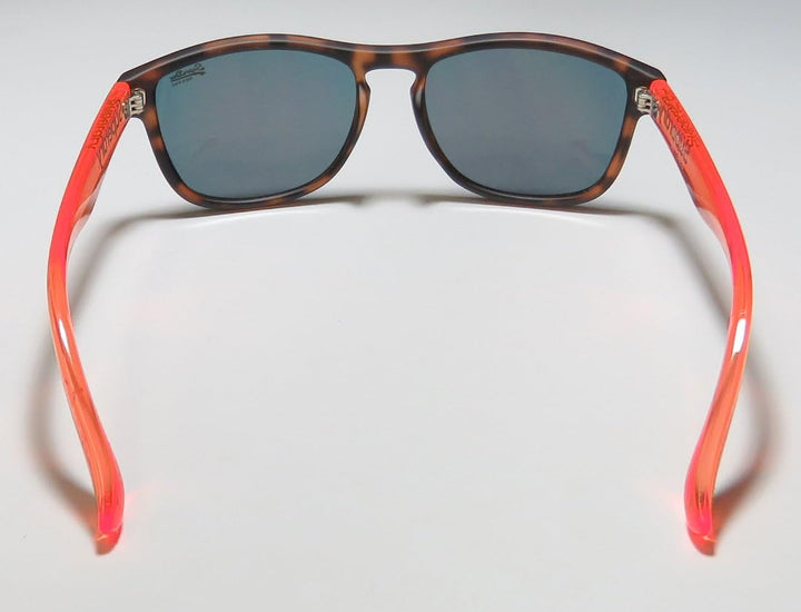 Superdry Sonnenbrille Rockstar 102 - Braun melierte Sonnenbrille aus Kunststoff mit rot orangen vers