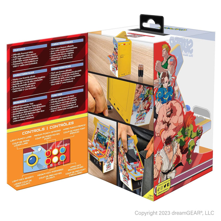 Micro Player PRO Super Street Fighter II Retrogaming-Spiel 7 cm hochauflösender Bildschirm