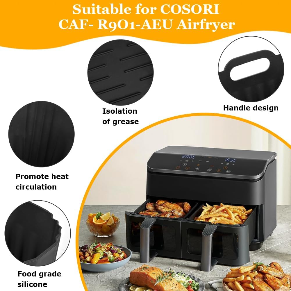 Cosori Heissluftfritteuse Zubehör Heissluftfritteuse Cosori 8,5 L, Wiederverwendbares Airfryer Zubeh