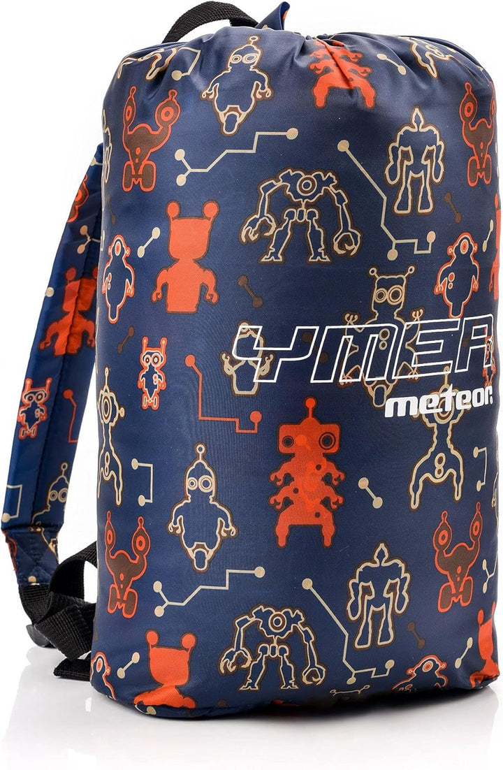 meteor Premium Kinder-Schlafsack mit Rucksack Ultraleicht Kinder Hüttenschlafsack Komfortbel Jugendl