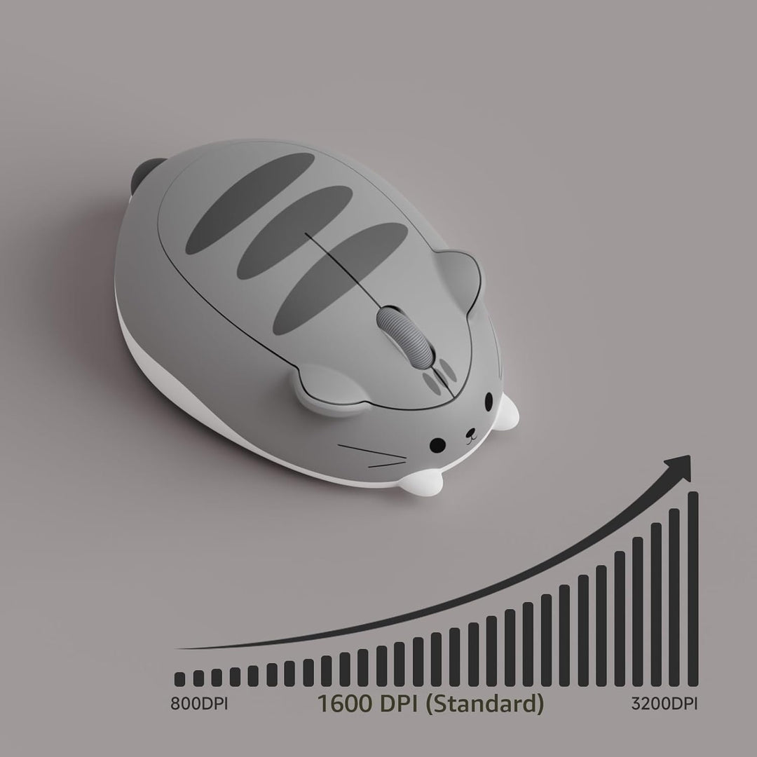 Akko Niedliche kabellose Maus mit Katzenmotiv, Gaming-Maus, Tri-Mode-Verbindung Bluetooth 3.0/5.0/2.