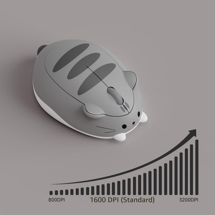 Akko Niedliche kabellose Maus mit Katzenmotiv, Gaming-Maus, Tri-Mode-Verbindung Bluetooth 3.0/5.0/2.