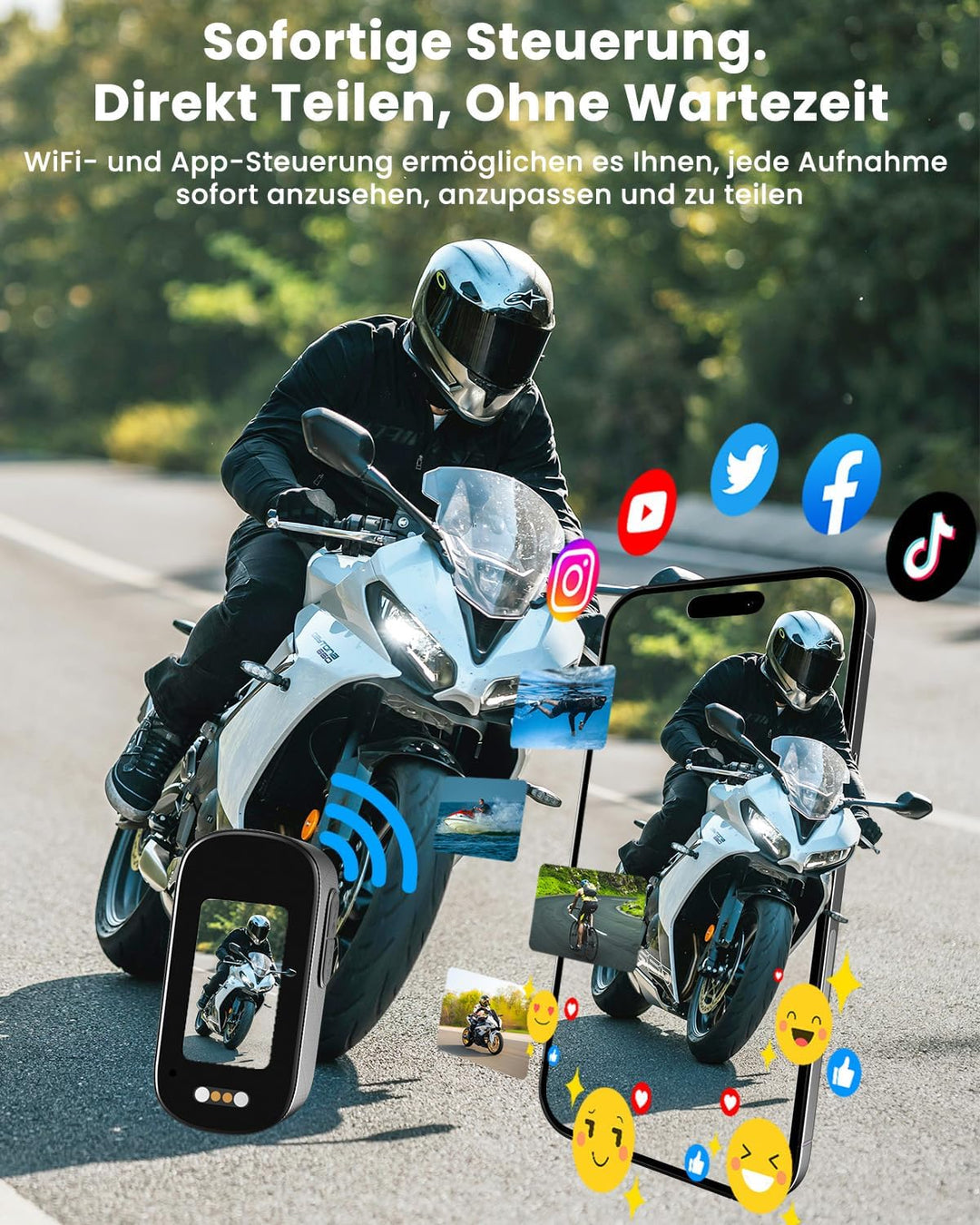 Bodycam, Mini Action Cam 4K mit Display, Wasserdicht WiFi Bodycam Körperkamera Mini mit 64GB Karte,