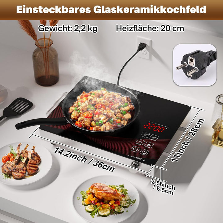 230 V Einzelne Einbauplatte für die Theke