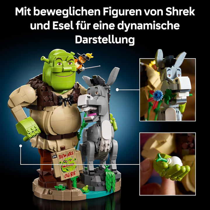 LEGO Shrek: Shrek, Esel und Der Gestiefelte Kater - Film Modellbau für Erwachsene - Ausstellungsset