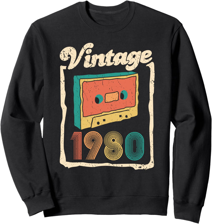 40. Geburtstag Geschenk Vintage 1980 40 Jahre Männer Frauen Sweatshirt