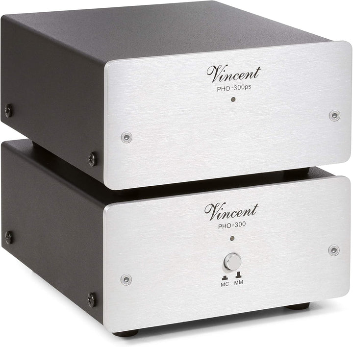 Vincent PHO-300 High-End Phonovorverstärker in Aluminium-Gehäuse, externes Netzteil, für Plattenspie