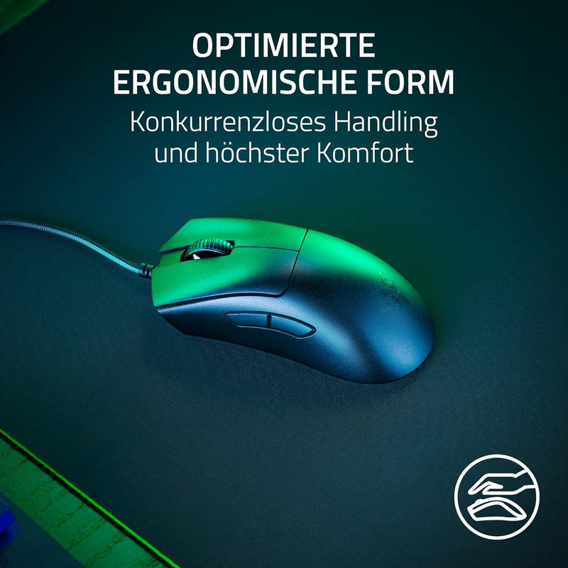 Razer DeathAdder V3 - Ergonomische Esports-Maus (59g Leichtes Design, Ergonomische Form, 30K Optisch