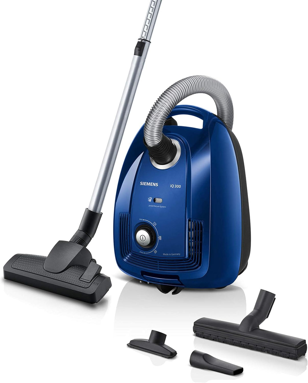 Siemens Staubsauger mit Beutel iQ300 VSC3320, Bodenstaubsauger, ideal für Allergiker, Hygiene-Filter