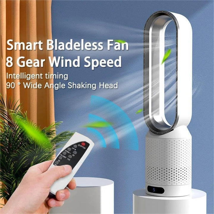 Säulenventilator, ohne Flügel, mit Fernbedienung, Höhe 58 cm, mit 8 Geschwindigkeitsstufen, Oszillat