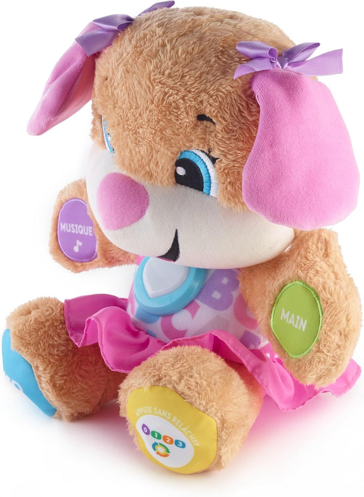 Fisher-Price Lernspass Hundefreundin| Sprechendes, Singendes Kuscheltier| Baby Spielzeug 6 Monate+|