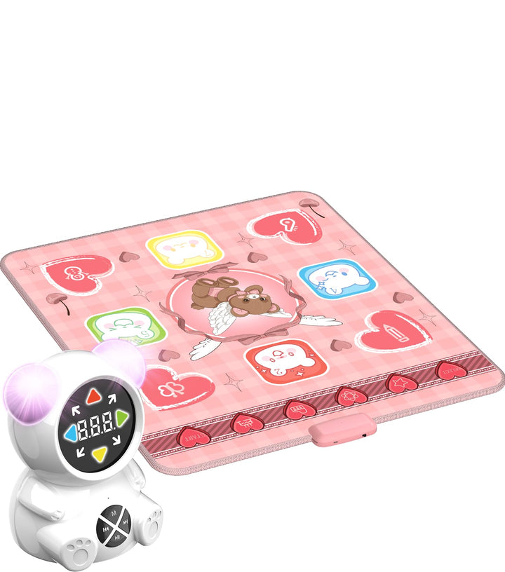 FWFX Tanzmatte für Kinder, Wiederaufladbares Kabellosem Musikmatte Spielzeug, Leuchtende Kindertanzm