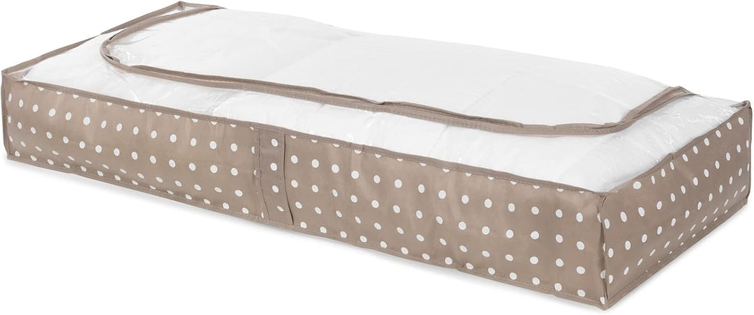 Compactor RAN9816 3er Set extra Flache Unterbettkommode, staubdicht, Beige/Weiss, Polypropylen und E