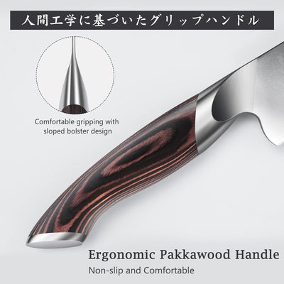 HOSHANHO Santoku Messer, Japanische Küchenmesser Kochmesser Profi Messer, AUS-10 Scharfe Messerkling