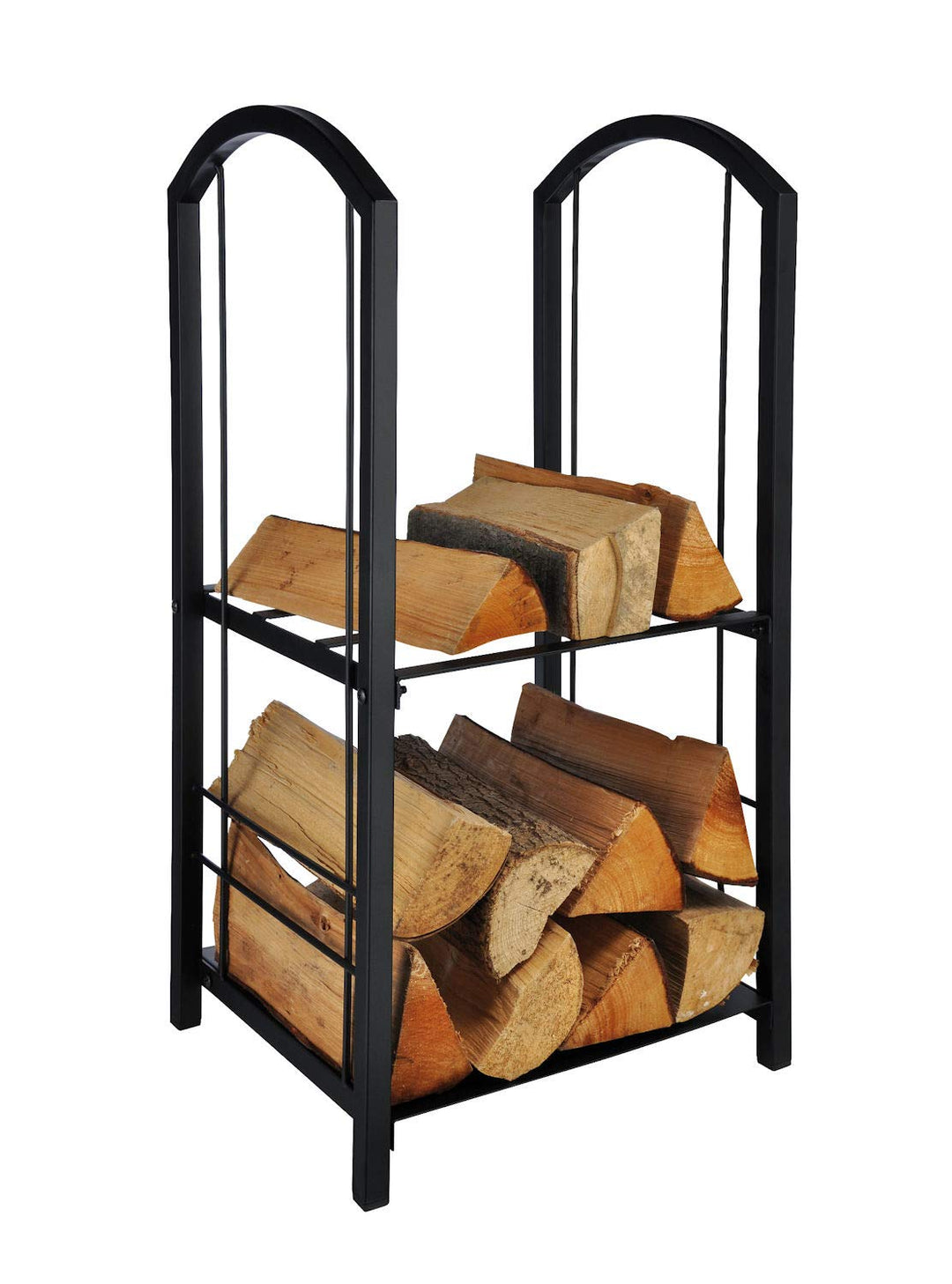 Spetebo Kaminholzhalter ca. 74 cm - Metall Kamin Holz Halter Regal Korb Ablage Brennholz Feuerholz