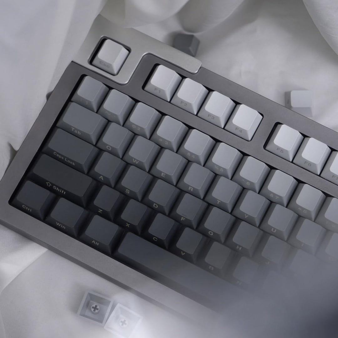 125 Tasten Gradient Grau Keycaps PBT Dye Sub Cherry Profil Tastenkappen Set Fit für Cherry Mx Schalt