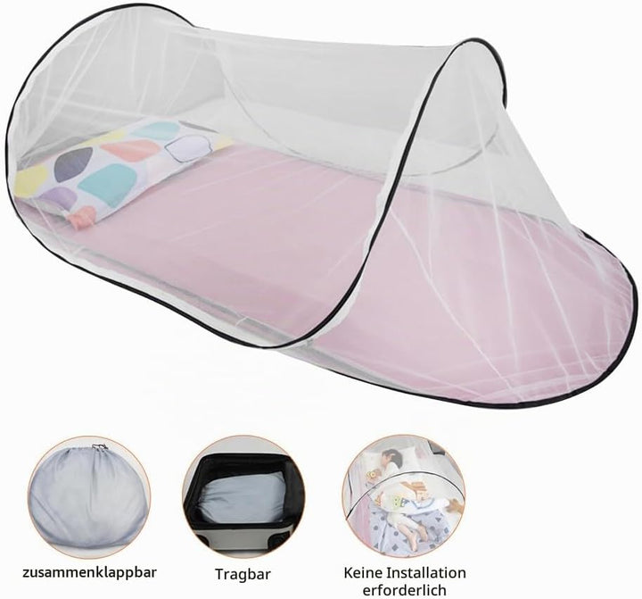 Moskitonetz Reise Pop Up, 200 X 80 X 56 Faltbares Moskitonetz, Einzelnes Familien-Moskitonetzbett, E