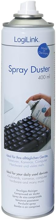 Logilink Druckluftspray Air Duster 7 Stück Reinigungsspray Sprühkopfverlängerung für Computer PC Tas