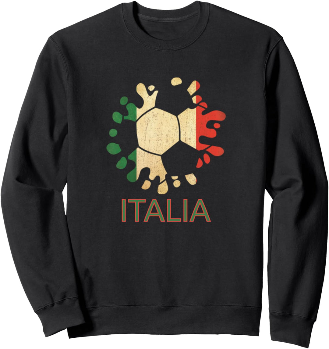 Italia Fussball Fan Vintage Grafik Nationalflagge Italien Futbol Sweatshirt