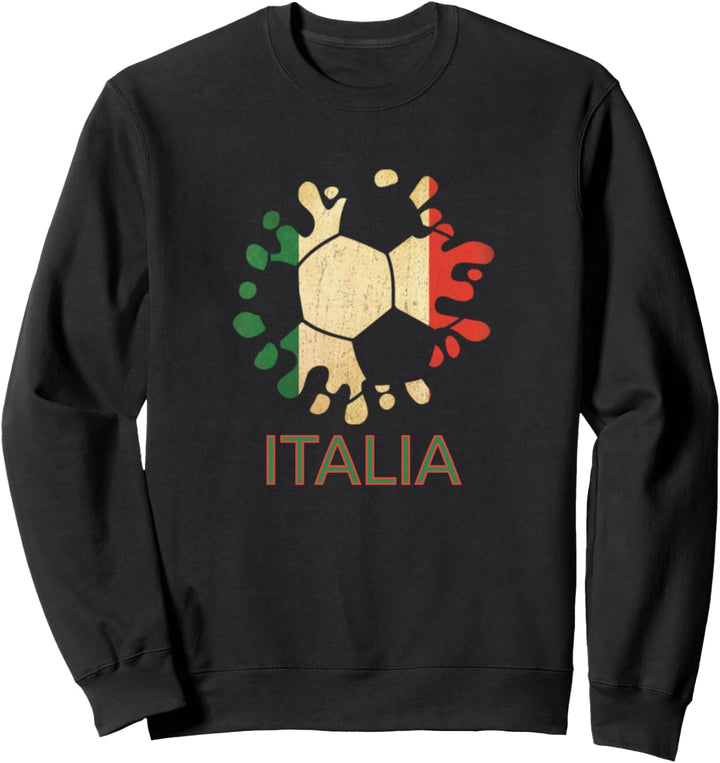 Italia Fussball Fan Vintage Grafik Nationalflagge Italien Futbol Sweatshirt