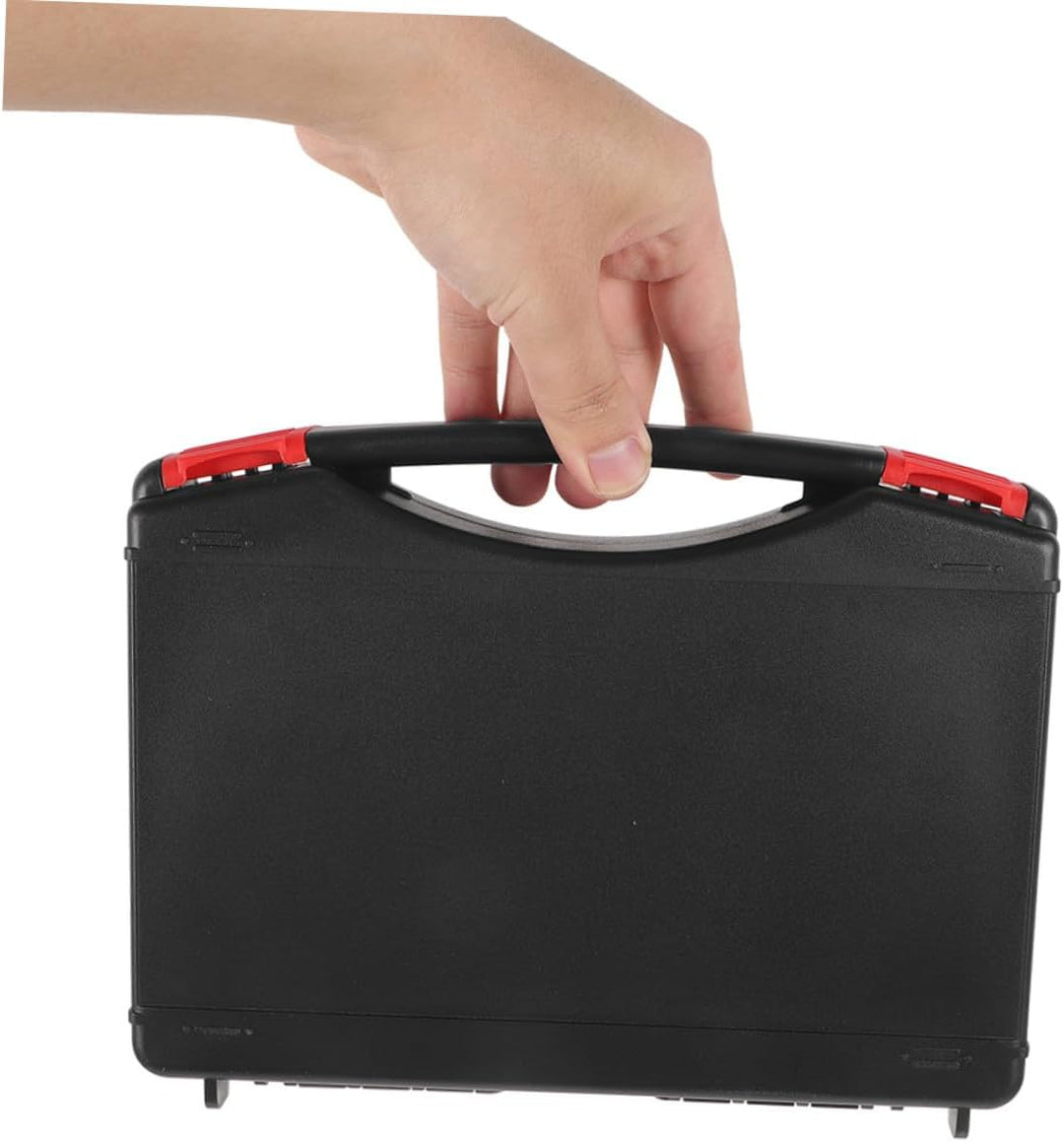 2 Stück Kompakte Plastik Werkzeugboxen Stossfest und Leicht Tragbarer Organizer mit Ergonomischem Gr