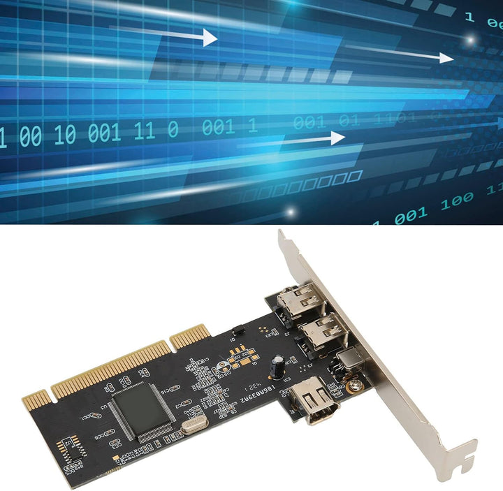 1394 Firewire-Karte, PCIe 3-Port-Erweiterungskarte, mit 1 Lane PCI Express mit 2,5 GB/s Vollduplex-K