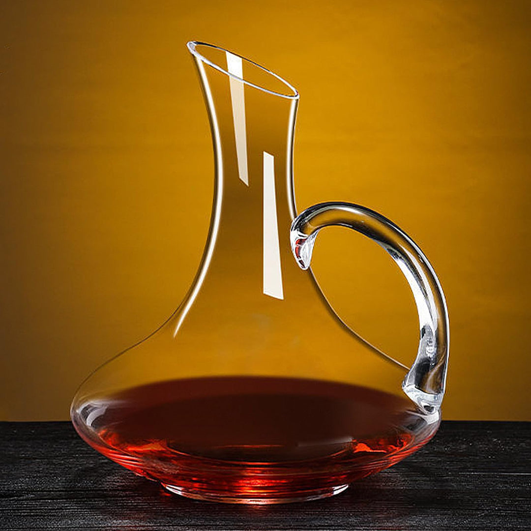 Red Wine Decanter, Glass Carafe Aerator, 100% Lead-Free Crystal Wine Carafe, Unique Wine Aerator Pre