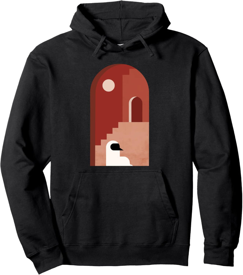 Abstract Frenchie Boho Pullover Hoodie